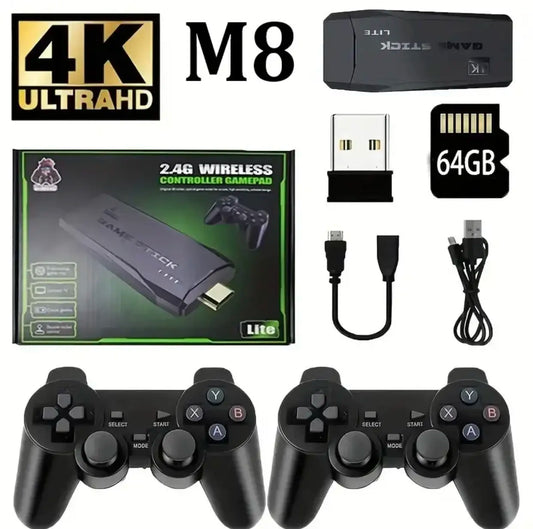 Retro Classic M8 2.4G Handheld Wireless Controller Gamepad Android 4K HD 20000+ Game Box Video Game Stick 4K Video Game Console Portable